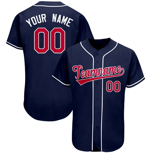 Custom screen printed baseball jersey customized with name and number of player.